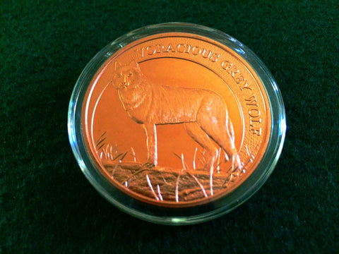 Voracious Grey Wolf Copper Coin