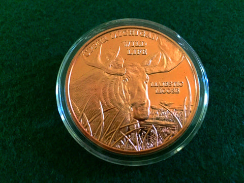 Majestic Moose Copper Coin